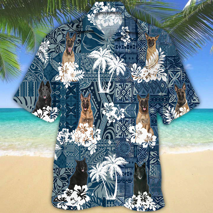 Belgian Shepherd Trendy Hawaiian Shirt Belgian Shepherd Trendy Hawaiian Shirt