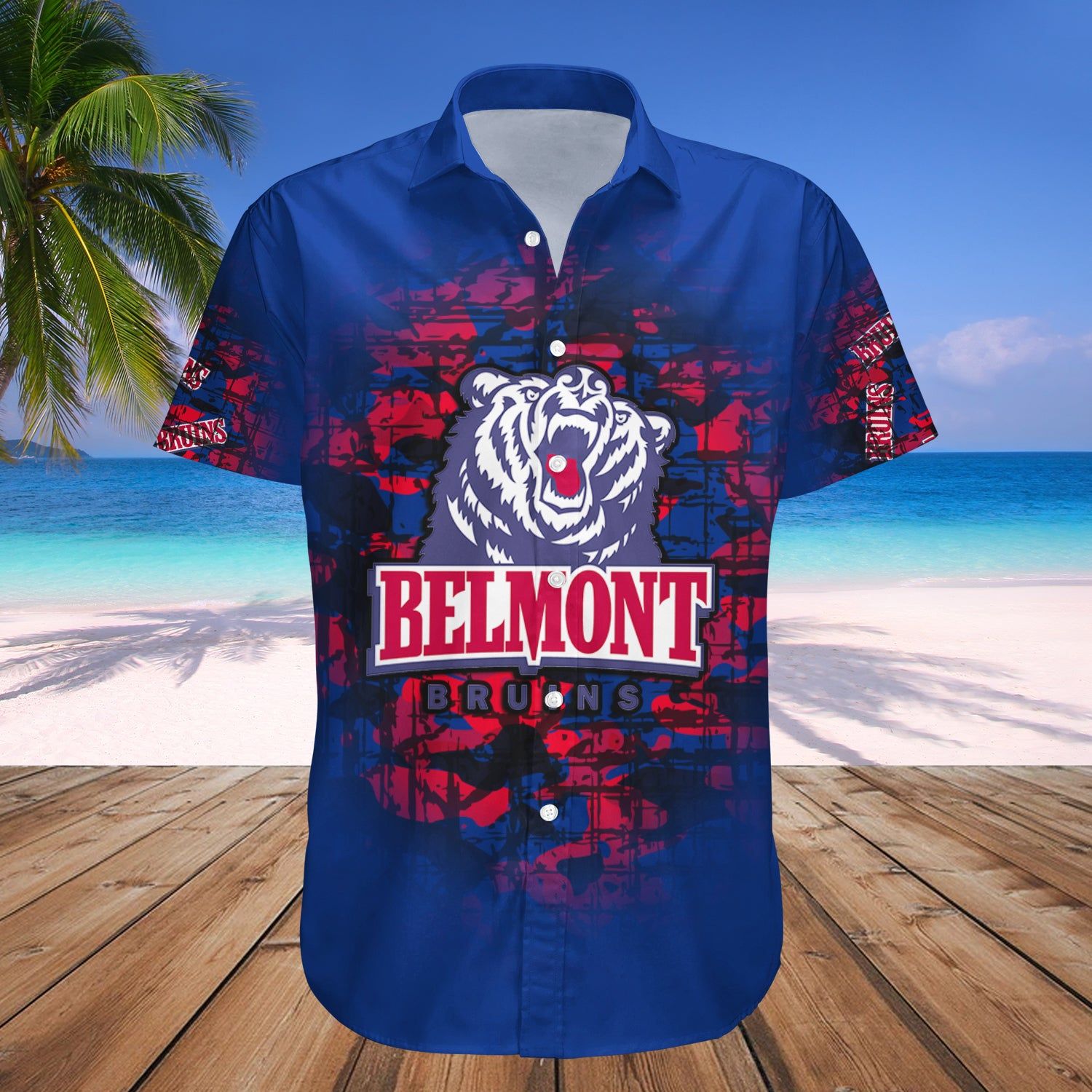 Belmont Bruins Hawaii Shirt Camouflage Vintage – NCAA