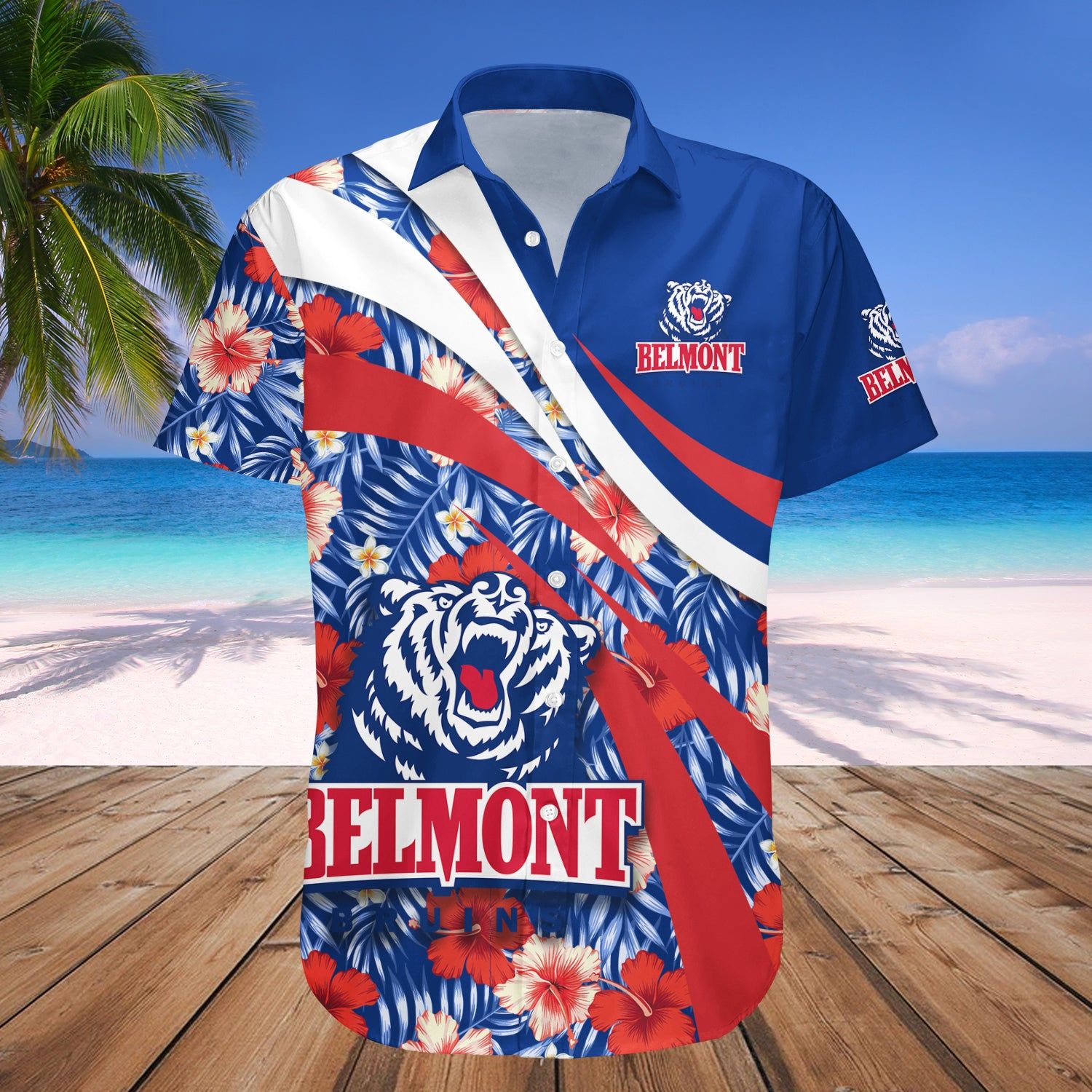 Belmont Bruins Hawaii Shirt Hibiscus Sport Style – NCAA