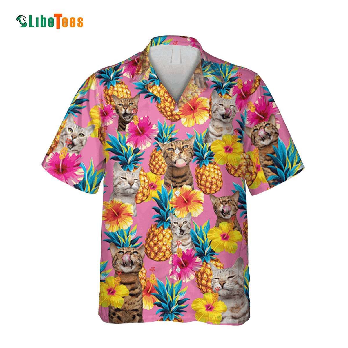 Bengal Cat Pineapples, Beach Relax Shirt, Cat Trendy Hawaiian Shirt Perfect Gifts For Your Loved Ones