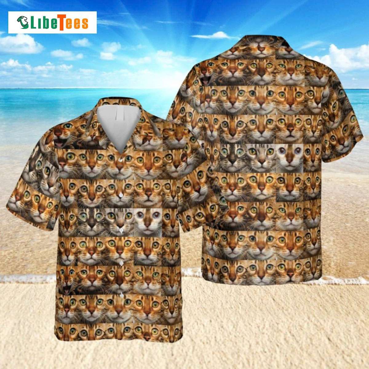 Bengal Cat’s Mischievous Face Hawaiian Shirt Delight