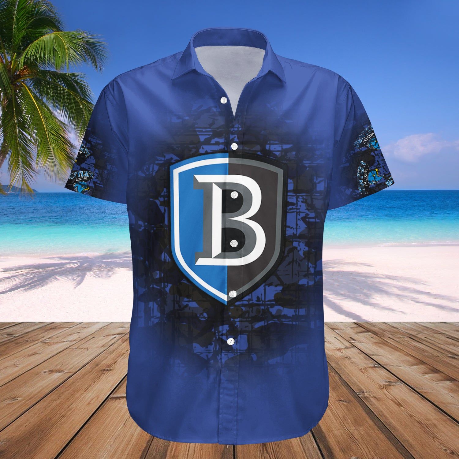 Bentley Falcons Hawaii Shirt Camouflage Vintage – NCAA