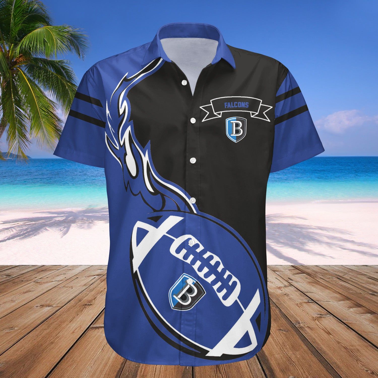 Bentley Falcons Hawaii Shirt Flame Ball – NCAA