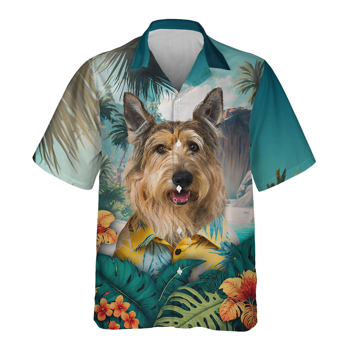 Berger Picard Shepherd’S Legacy In A 3D Hawaiian Tropical Shirt