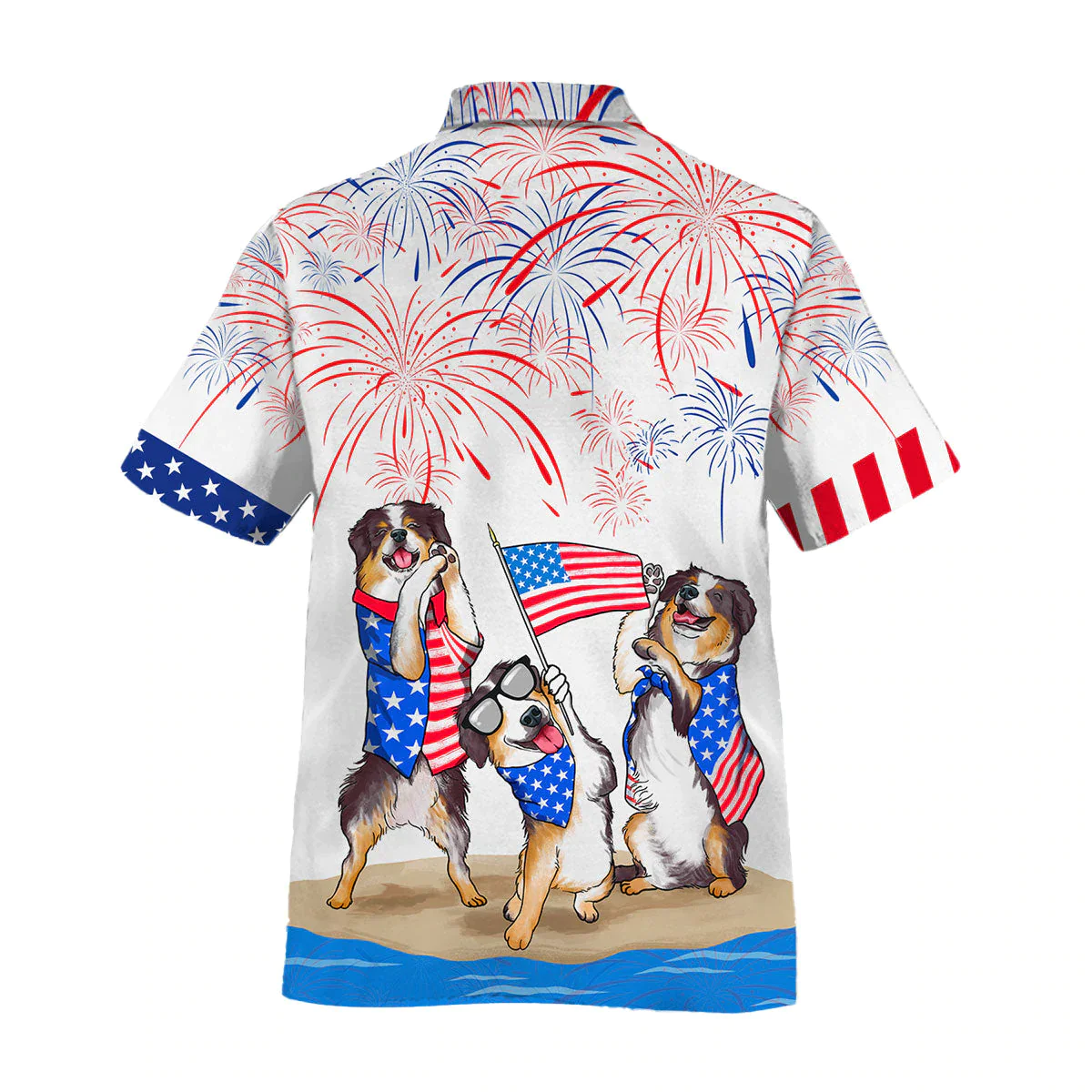 Bernese Mountain Dogs Shirts Independence Day Is Coming, Men’s Usa Patriotic Trendy Hawaiian Shirt