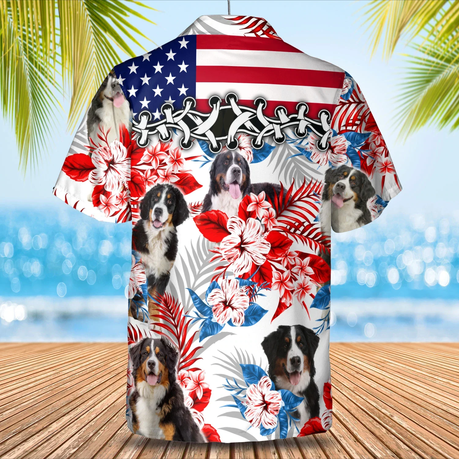 Bernese Mountain Trendy Hawaiian Shirt, Summer Aloha Shirt, Men Trendy Hawaiian Shirt, Women Trendy Hawaiian Shirt