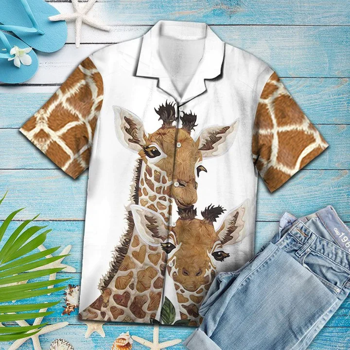Best Holiday Gifts Ideal Happy Giraffe Family Portrait Trendy Hawaiian Shirt For Men And Women Best Holiday Gifts Ideal Happy Giraffe Family Portrait Trendy Hawaiian Shirt For Men And Women