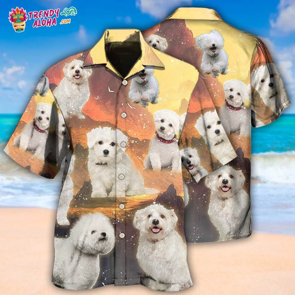Bichon Frise Dog Lovely Sunset Hawaiian Shirt – Trendy Aloha