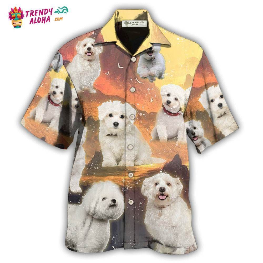 Bichon Frise Dog Lovely Sunset Hawaiian Shirt – Trendy Aloha Bichon Frise Dog Lovely Sunset Hawaiian Shirt – Trendy Aloha