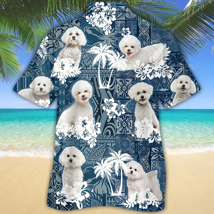 Bichon Frise Trendy Hawaiian Shirt, Dog Trendy Hawaiian Shirt Men Women, Short Sleeve Hawaiian Aloha Shirt