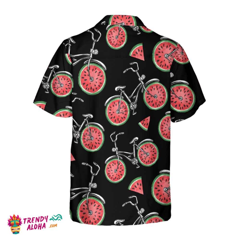 Bicycles With Watermelon Wheels Hawaiian Shirt, Funny Cycling Shirt For Men & Women