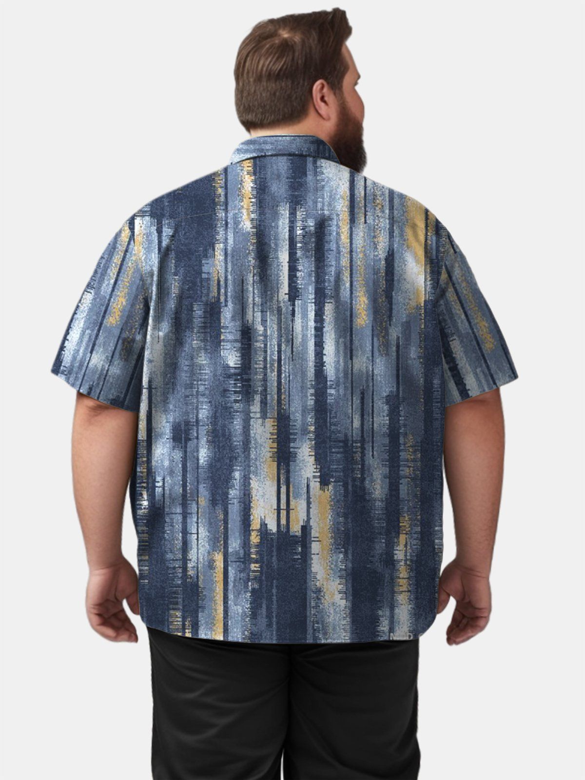 Big & Tall Aet Tie-Dye Free Seersucker Hawaiian Shirt