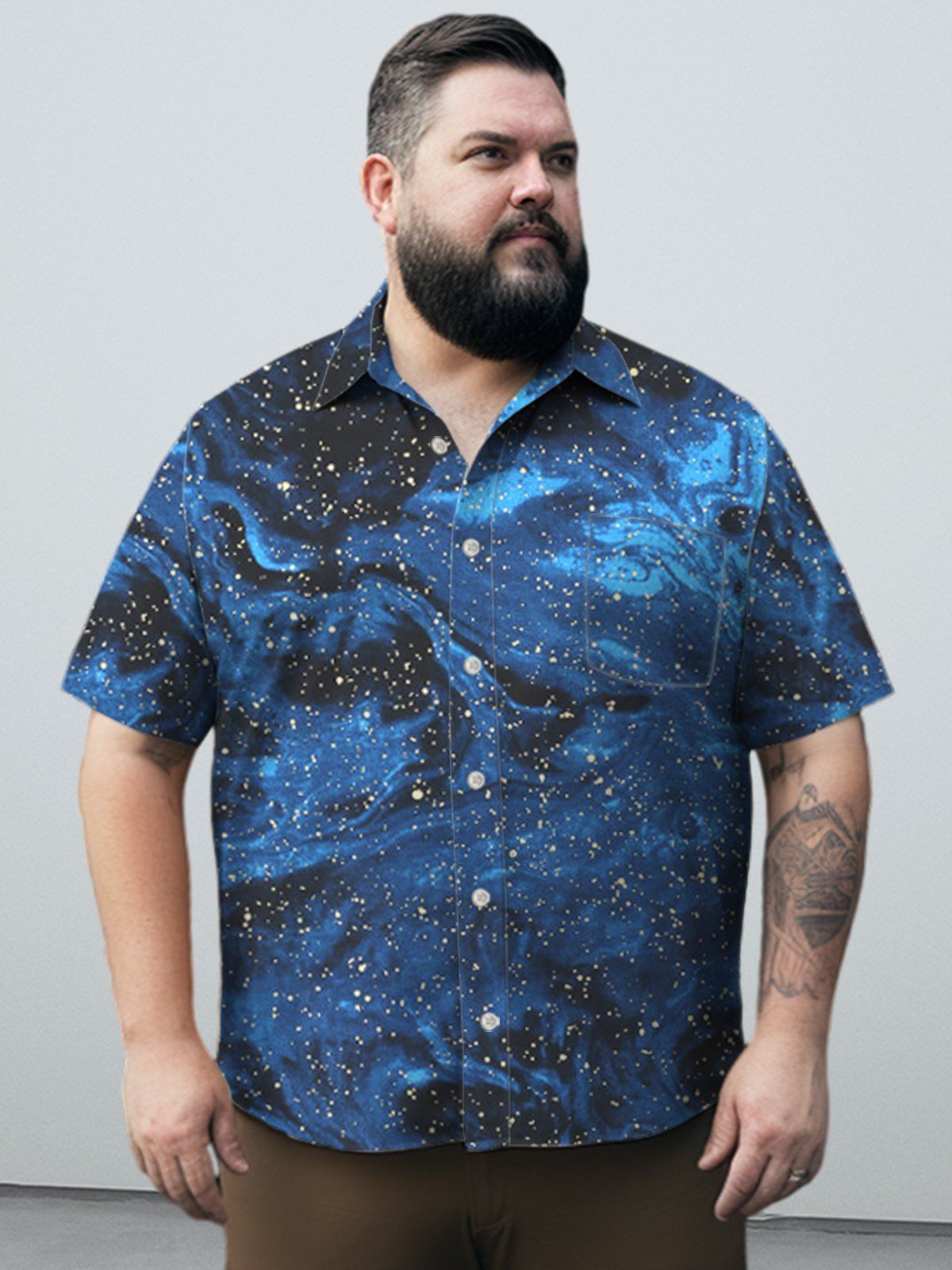 Big & Tall Art Paisley Quick Drying Hawaiian Shirt