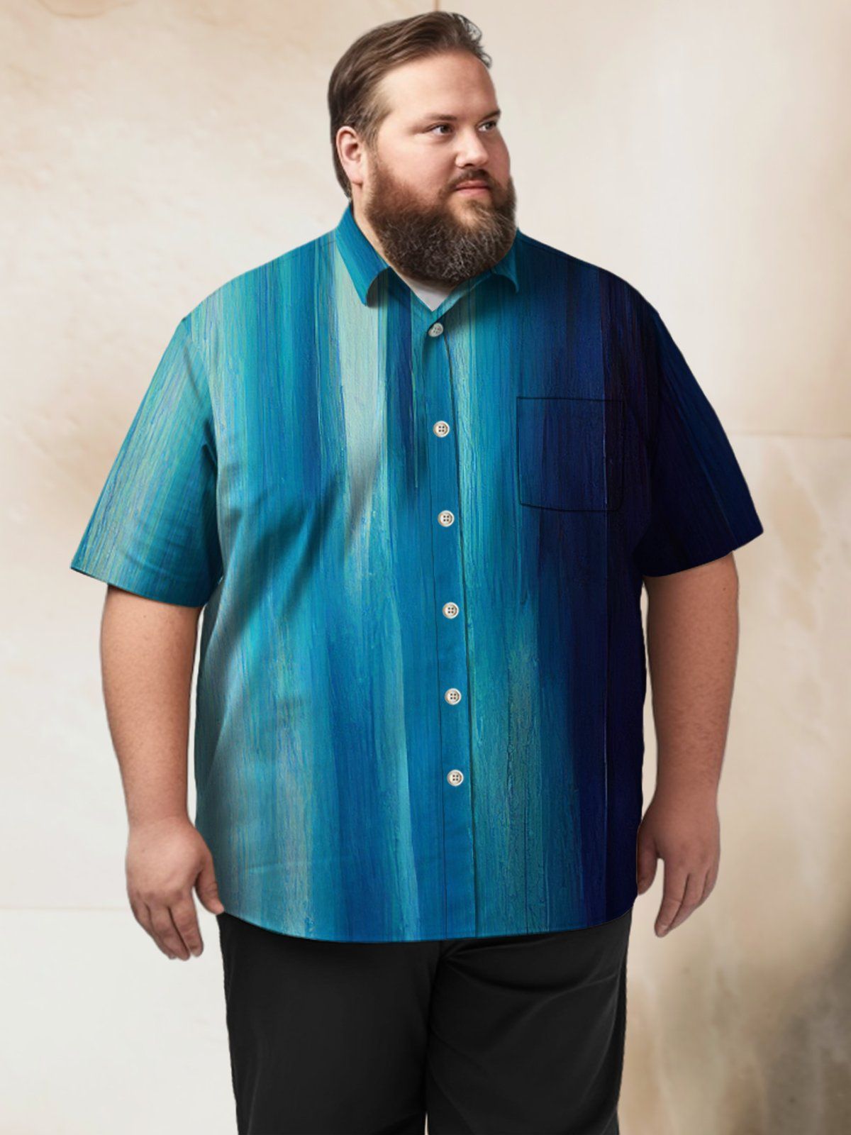 Big & Tall Art Tie-Dye Hawaiian Shirt Big & Tall Art Tie-Dye Hawaiian Shirt