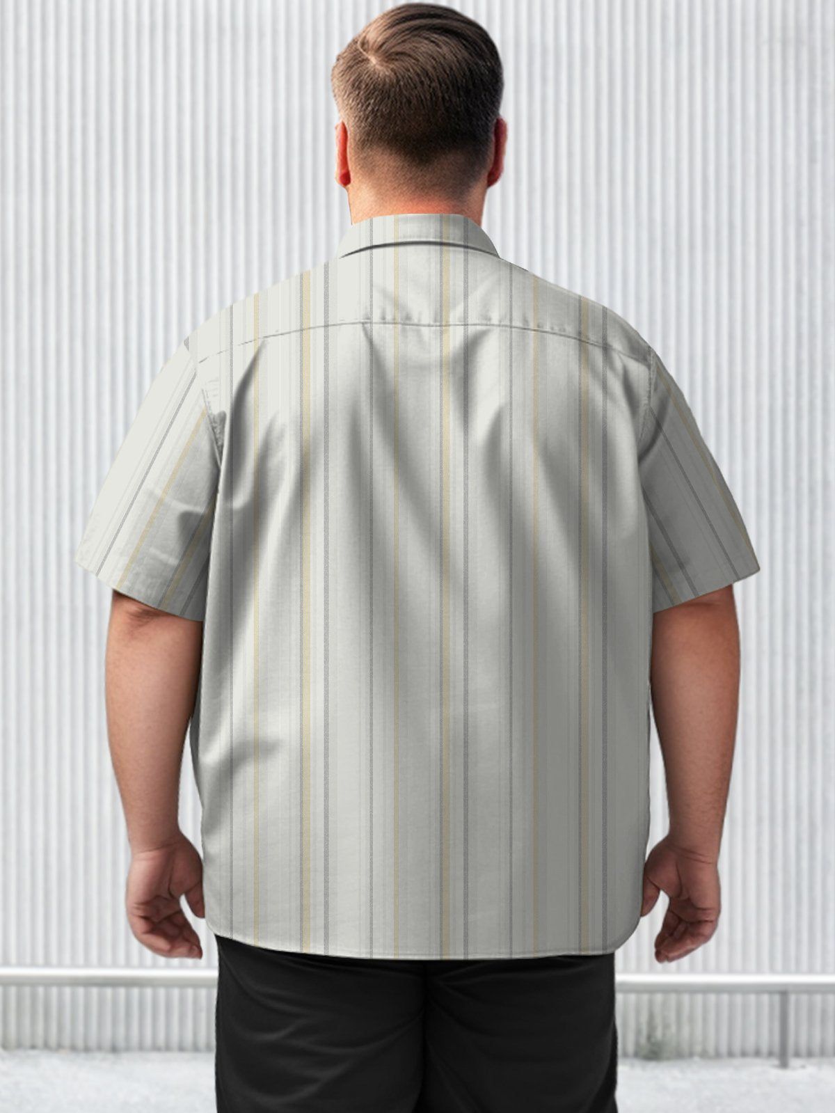 Big & Tall Basic Stripe Hawaiian Shirt