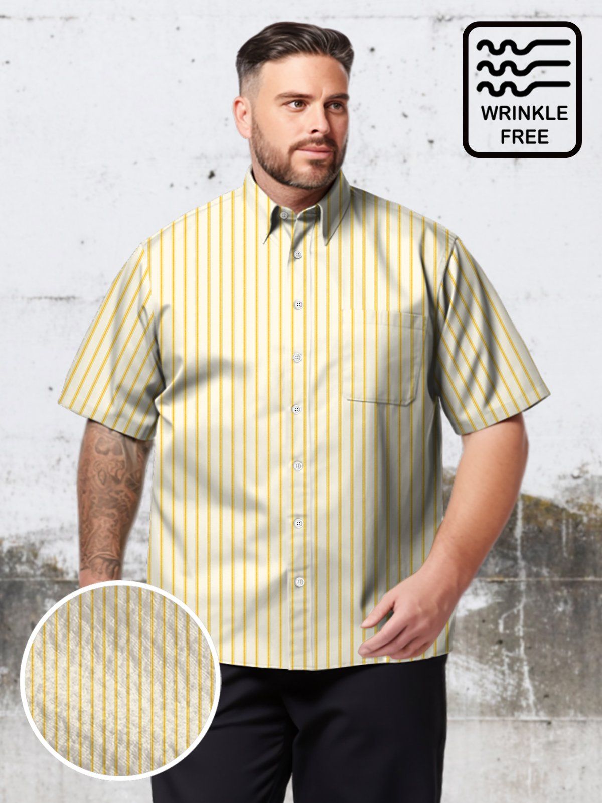 Big & Tall Basic Stripe Shirts Design 03 Big & Tall Basic Stripe Shirts Design 03