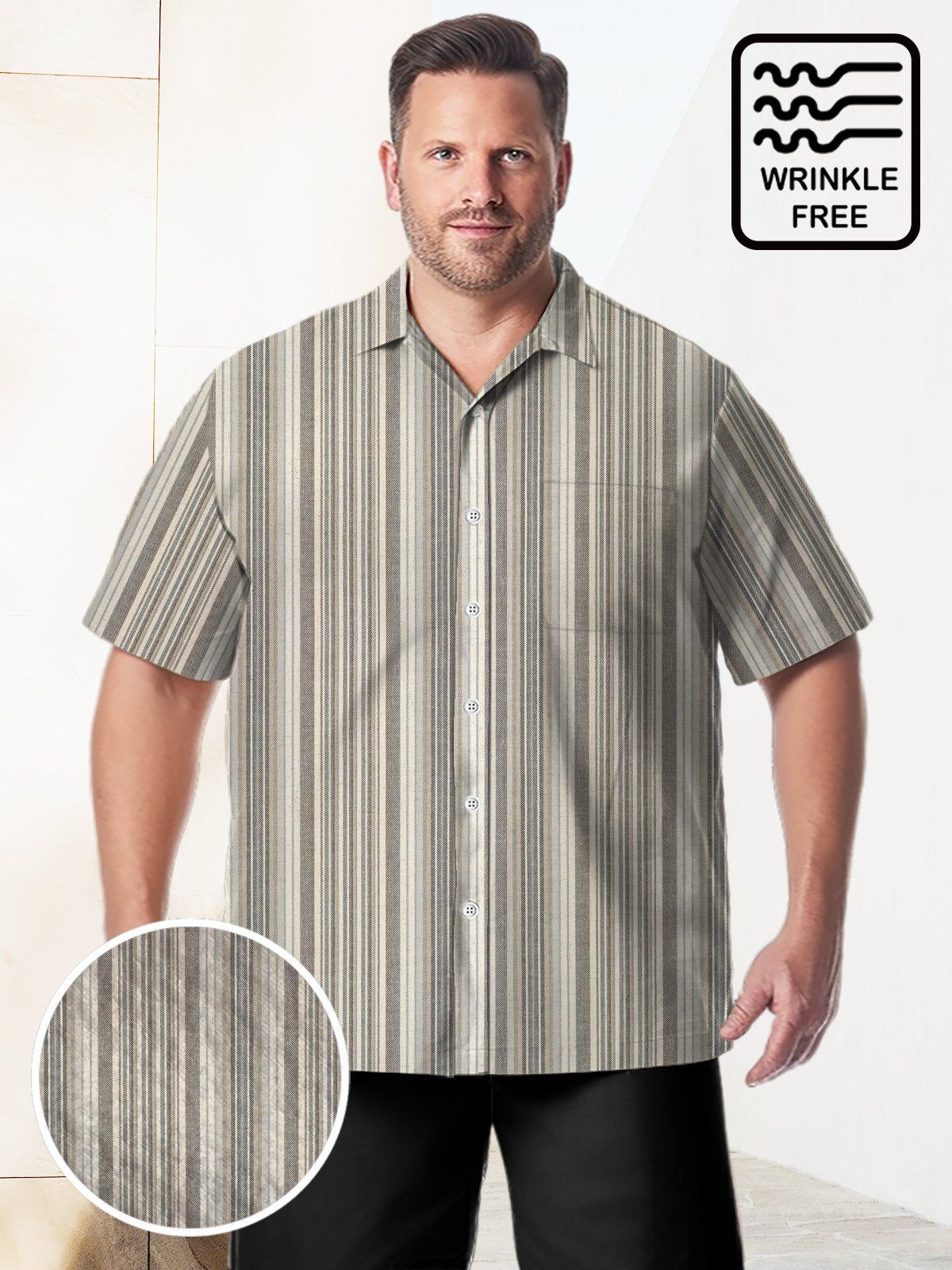 Big & Tall Basic Stripes Shirts Design 01 Big & Tall Basic Stripes Shirts Design 01