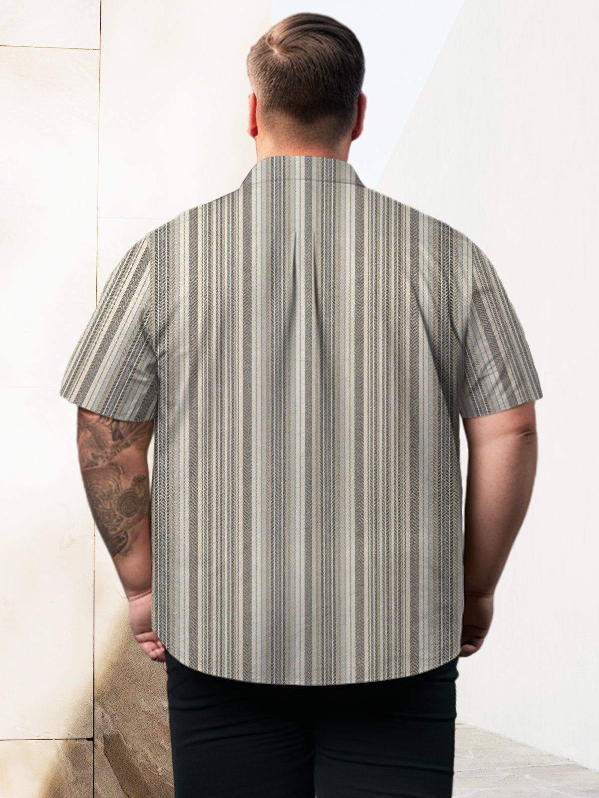 Big & Tall Basic Stripes Shirts Design 01