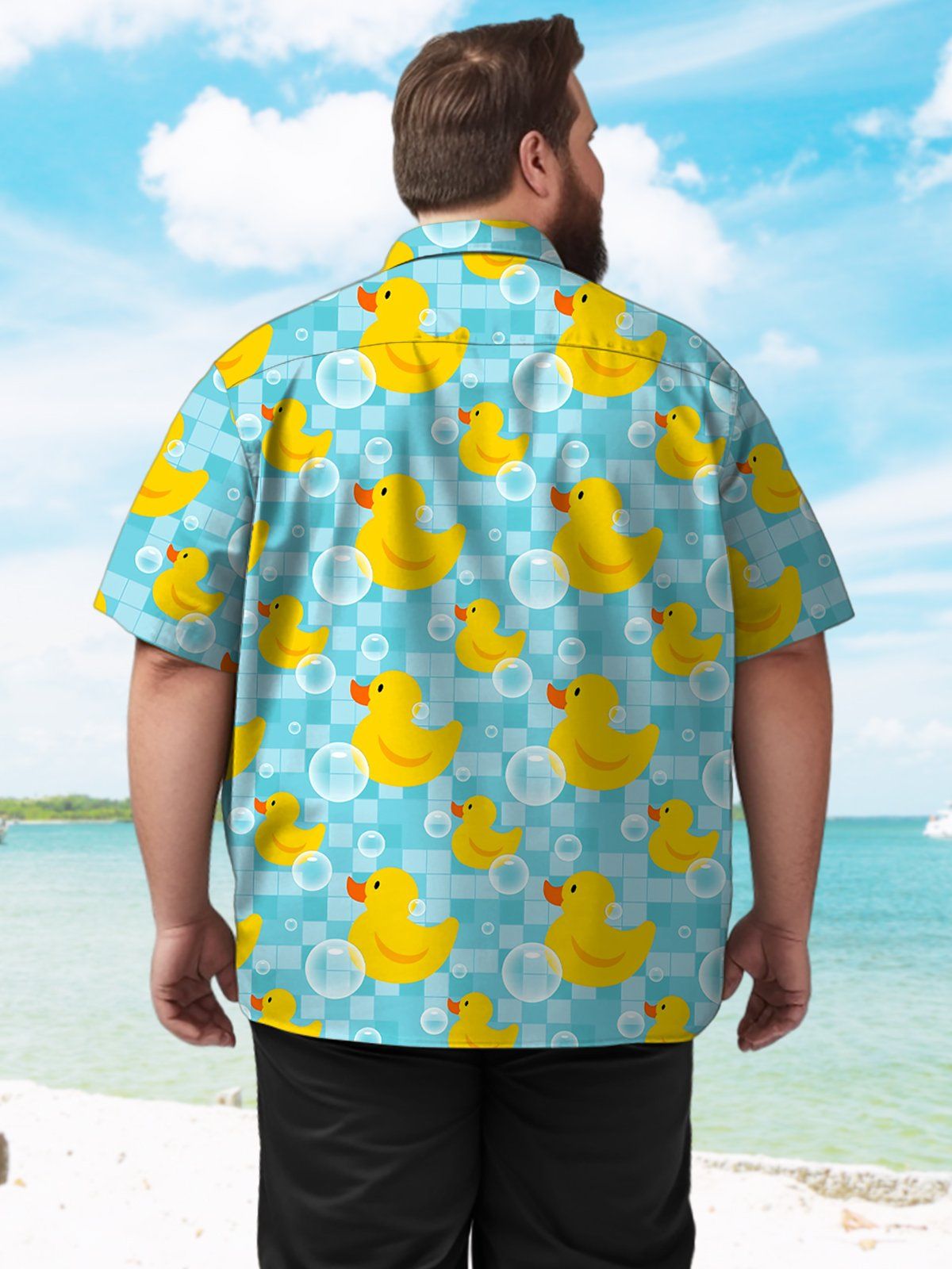 Big & Tall Casual Hawaiian Duck Shirt