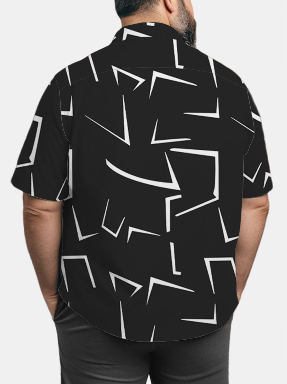 Big & Tall Casual Irregular Geometry Quick Drying Shirts Design 01