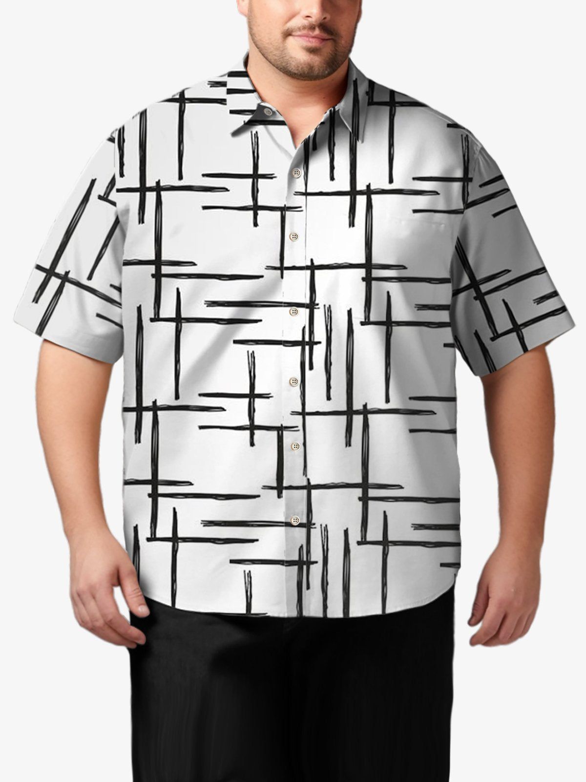 Big & Tall Geometric Line Free Seersucker Shirts Design 01 Big & Tall Geometric Line Free Seersucker Shirts Design 01
