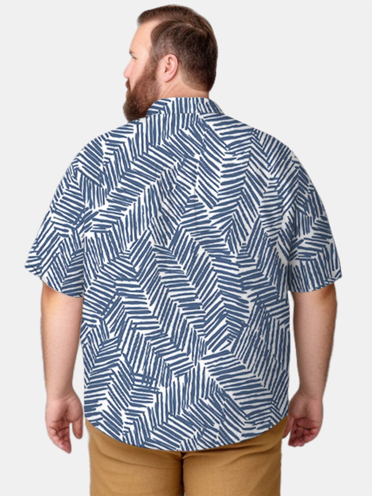 Big & Tall Hawaii Coconut Leaf Free Seersucker Shirt