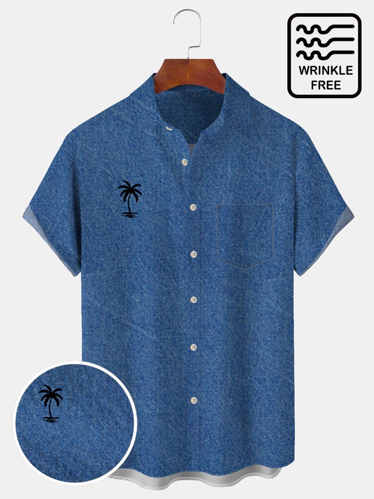 Big & Tall Hawaii Coconut Tree Artistic Quick Drying Shirts Design 01 Big & Tall Hawaii Coconut Tree Artistic Quick Drying Shirts Design 01