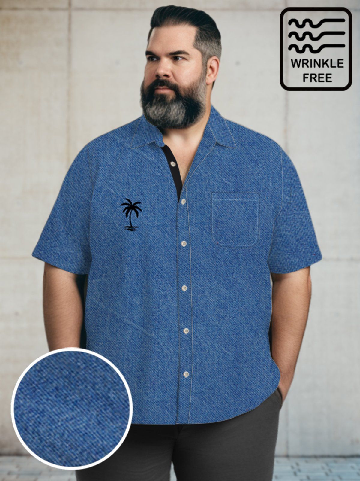 Big & Tall Hawaii Coconut Tree Artistic Quick Drying Shirts Design 03