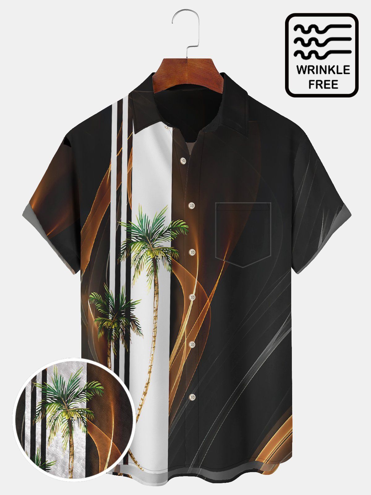 Big & Tall Hawaii Coconut Tree Artistic Quick Drying Shirts Design 04 Big & Tall Hawaii Coconut Tree Artistic Quick Drying Shirts Design 04