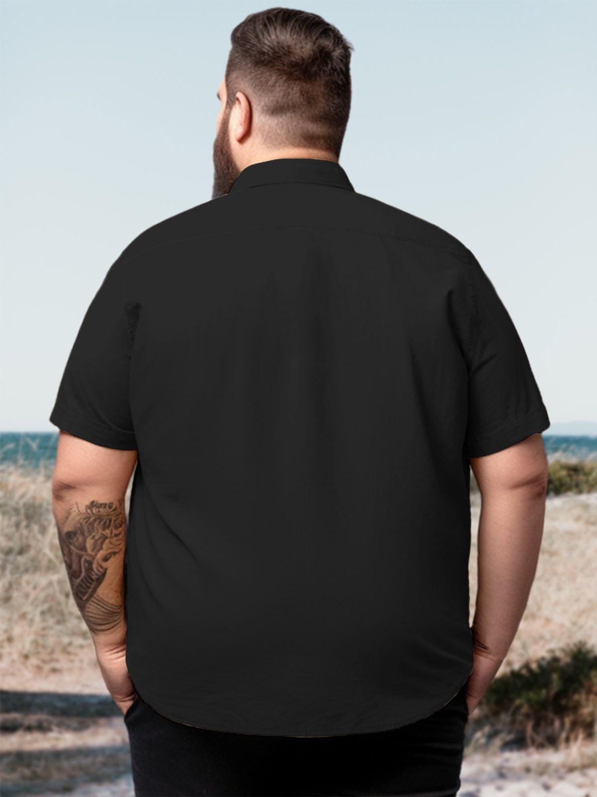 Big & Tall Hawaii Coconut Tree Quick Drying Shirt Trendy Aloha