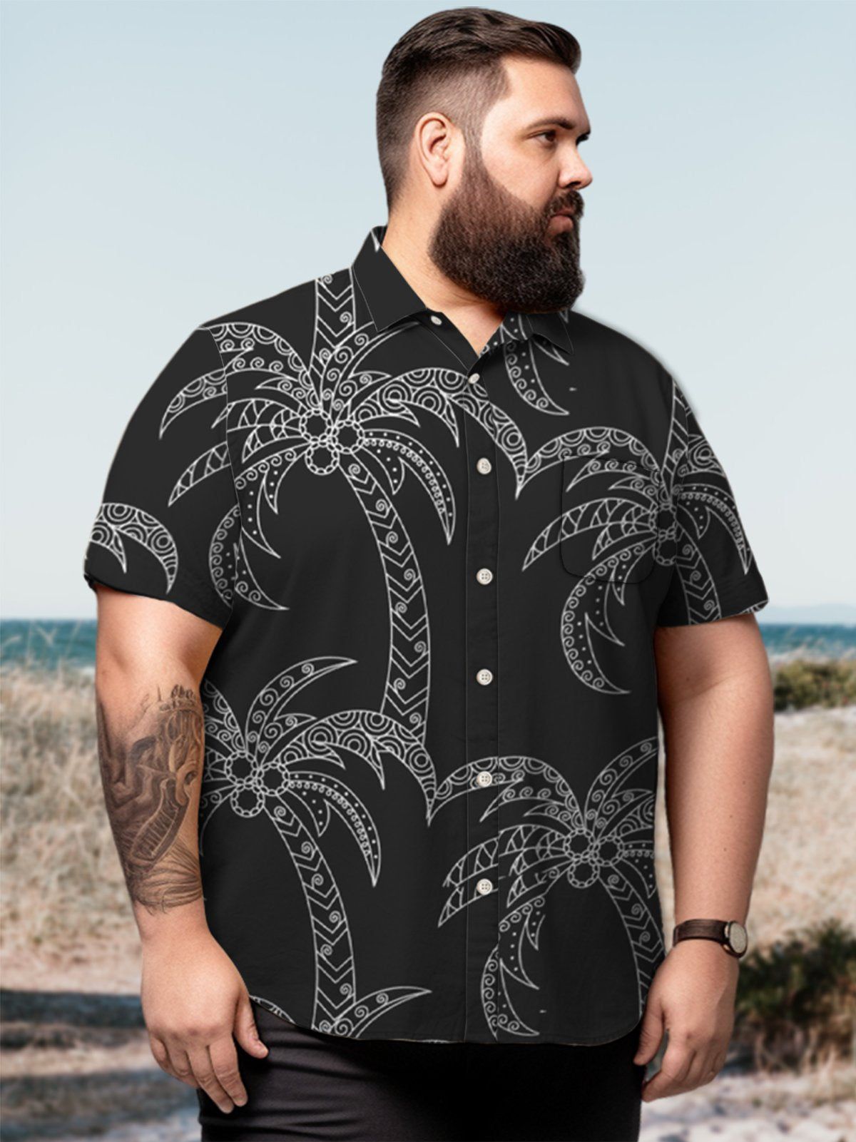 Big & Tall Hawaii Coconut Tree Quick Drying Shirts Design 01 Big & Tall Hawaii Coconut Tree Quick Drying Shirts Design 01