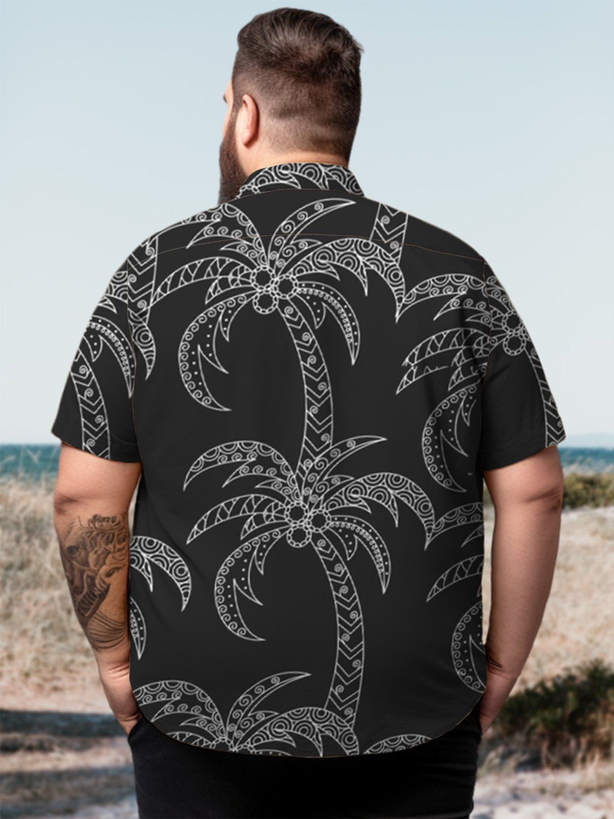 Big & Tall Hawaii Coconut Tree Quick Drying Shirts Design 01