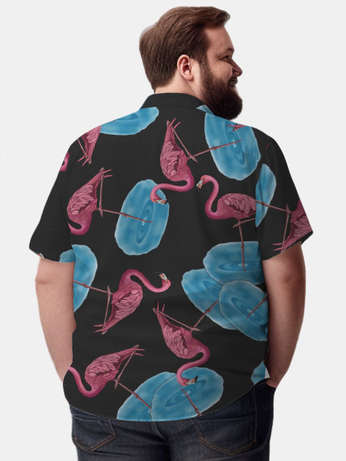 Big & Tall Hawaii Flamingo Quick Drying Shirt