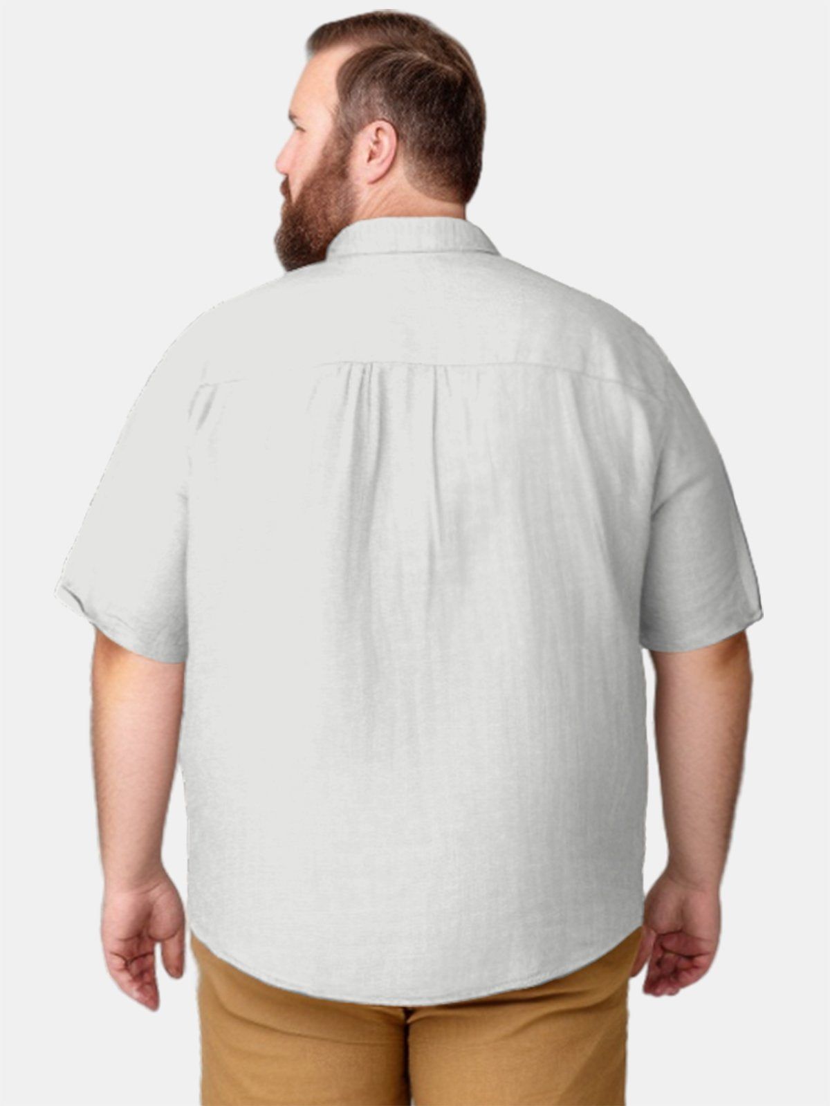 Big & Tall Hawaii Fringe Coconut Tree Free Seersucker Shirt