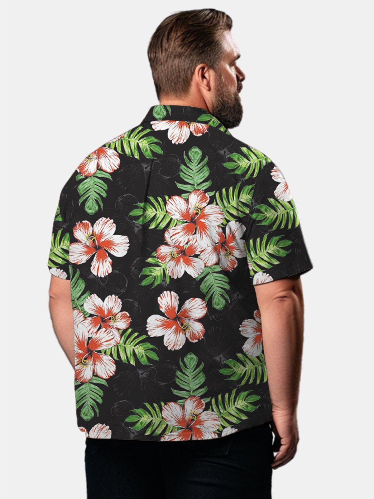Big & Tall Hawaii Hibiscus Flower Plant Quick Drying Shirt