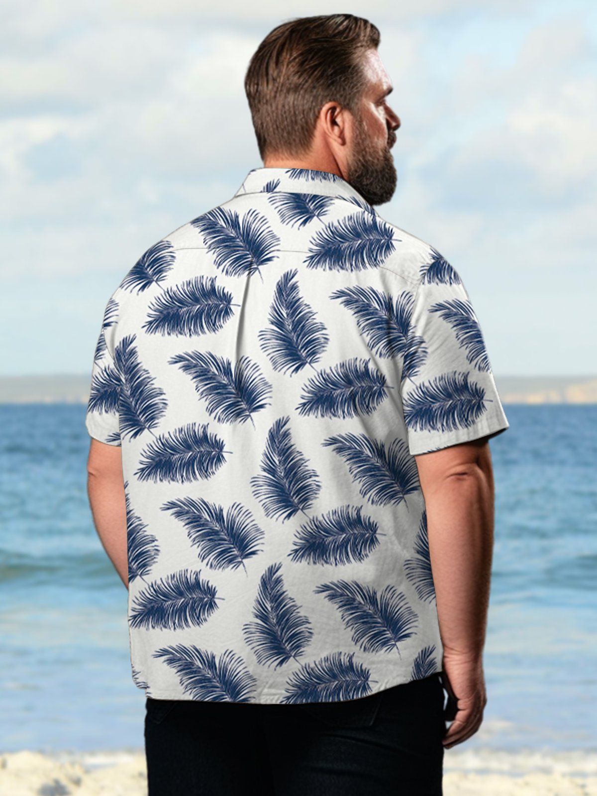 Big & Tall Hawaii Palm Leaf Shirt