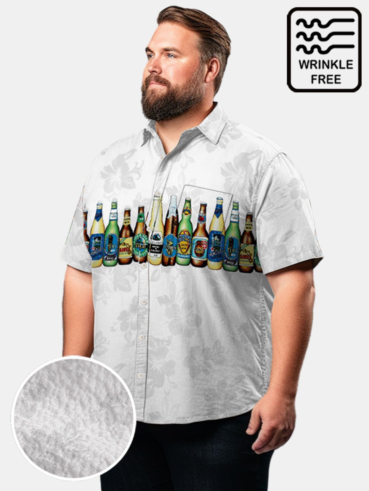 Big & Tall Hawaii Party Free Seersucker Shirt Big & Tall Hawaii Party Free Seersucker Shirt