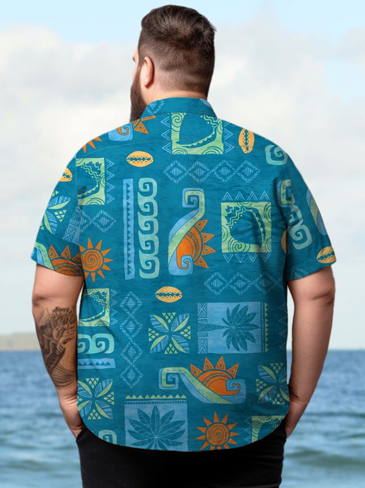 Big & Tall Hawaii Retro Totem Shirts Design 01