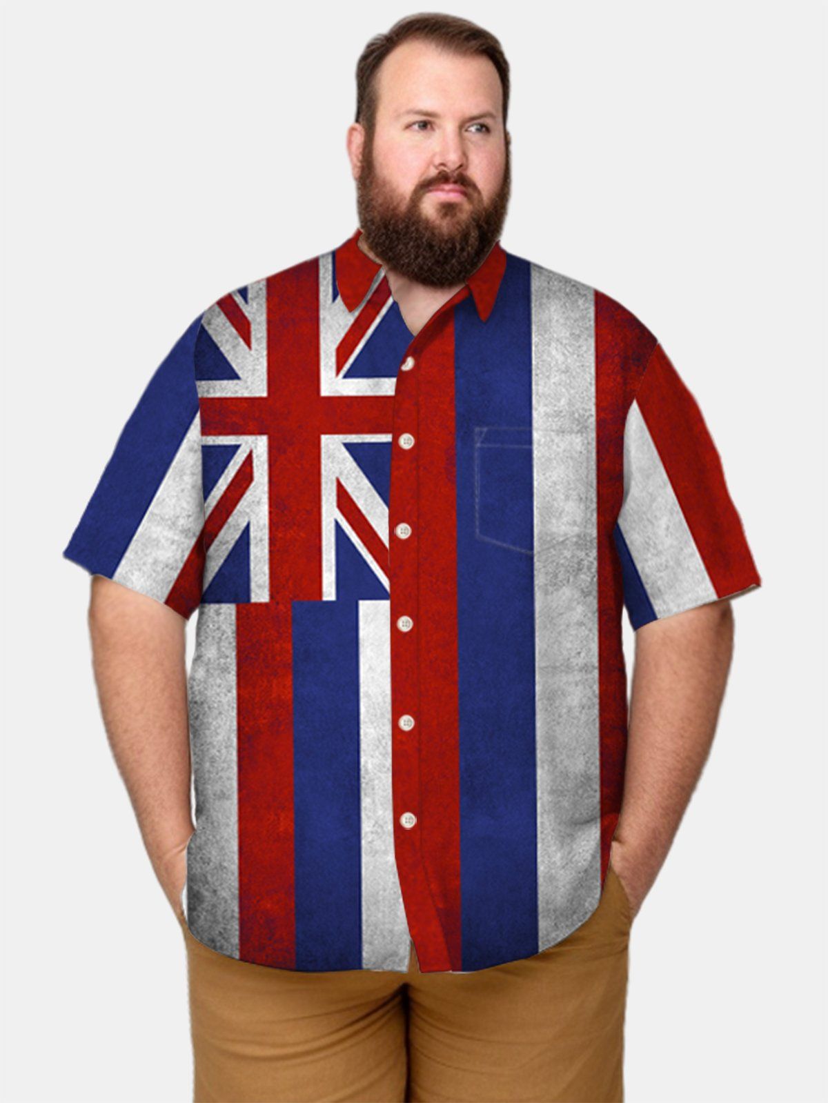 Big & Tall Hawaii State Flag Shirt Big & Tall Hawaii State Flag Shirt
