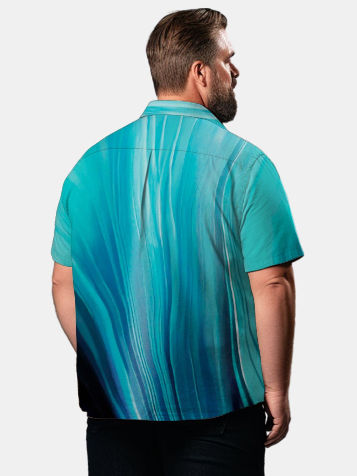 Big & Tall Hawaii Tie-Dye Fringe Free Seersucker Shirt