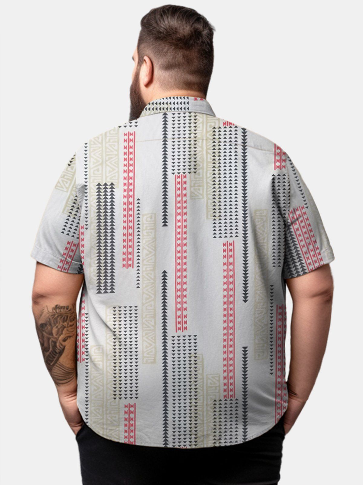 Big & Tall Hawaii Tribal Tattoo Free Seersucker Shirt