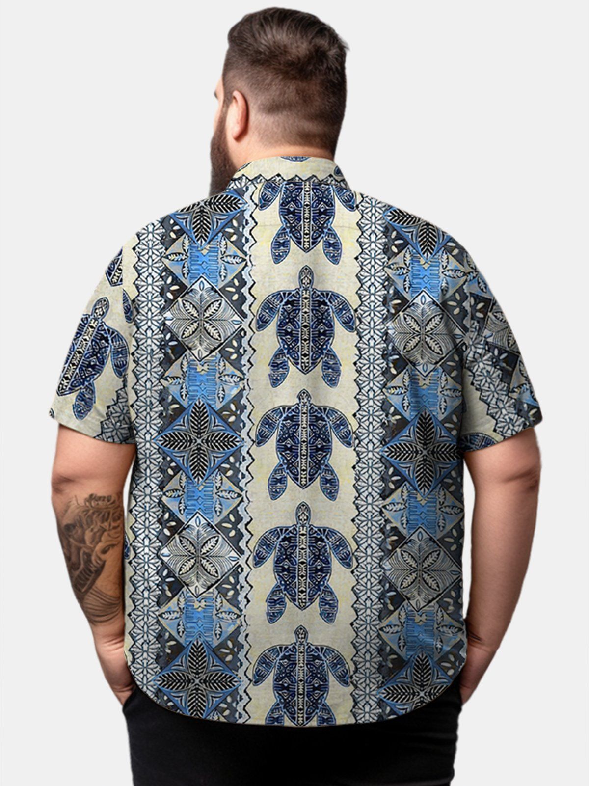 Big & Tall Hawaii Turtle Free Seersucker Shirt