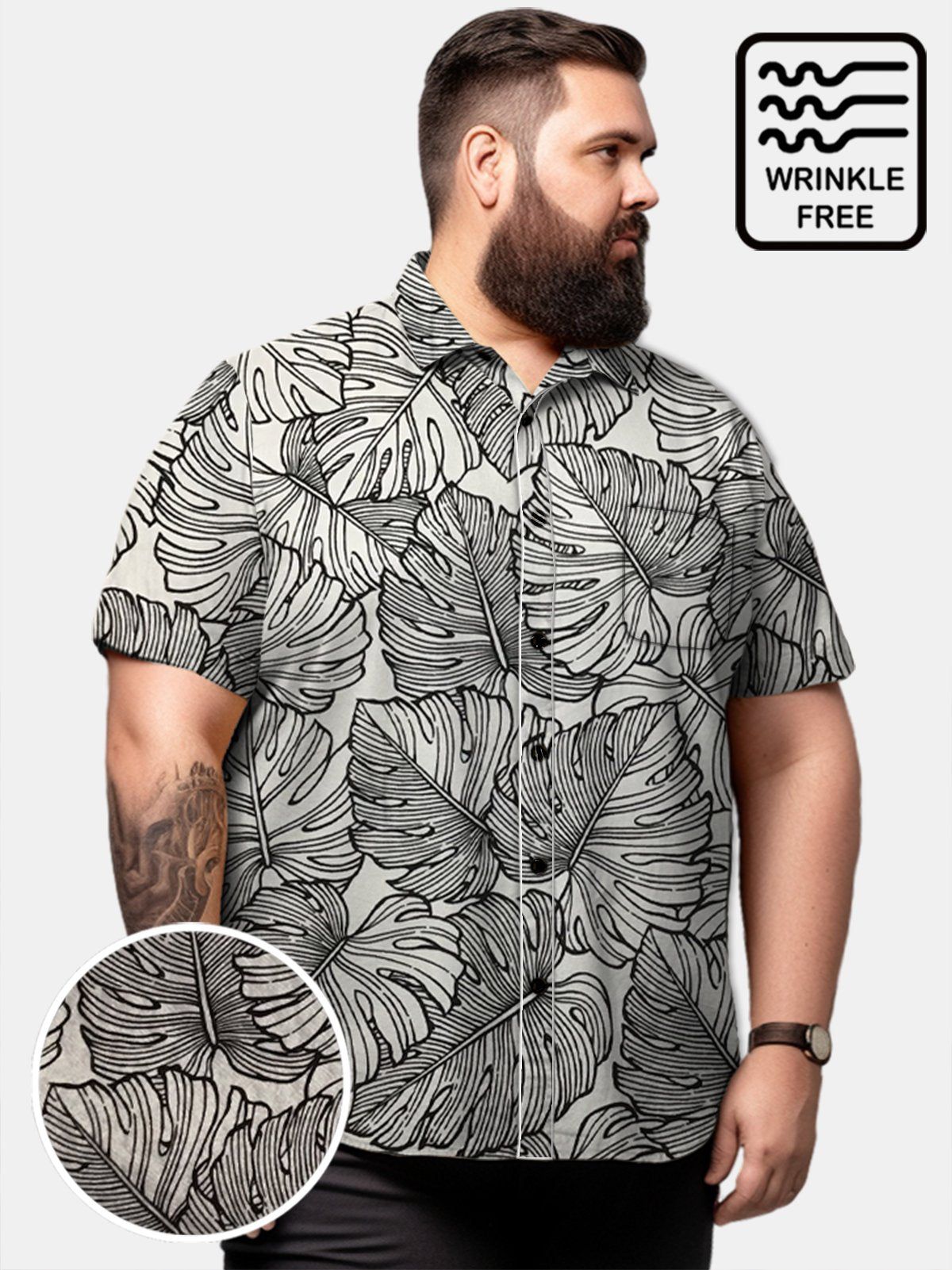 Big & Tall Hawaii Turtleback Bamboo Free Seersucker Shirt Big & Tall Hawaii Turtleback Bamboo Free Seersucker Shirt