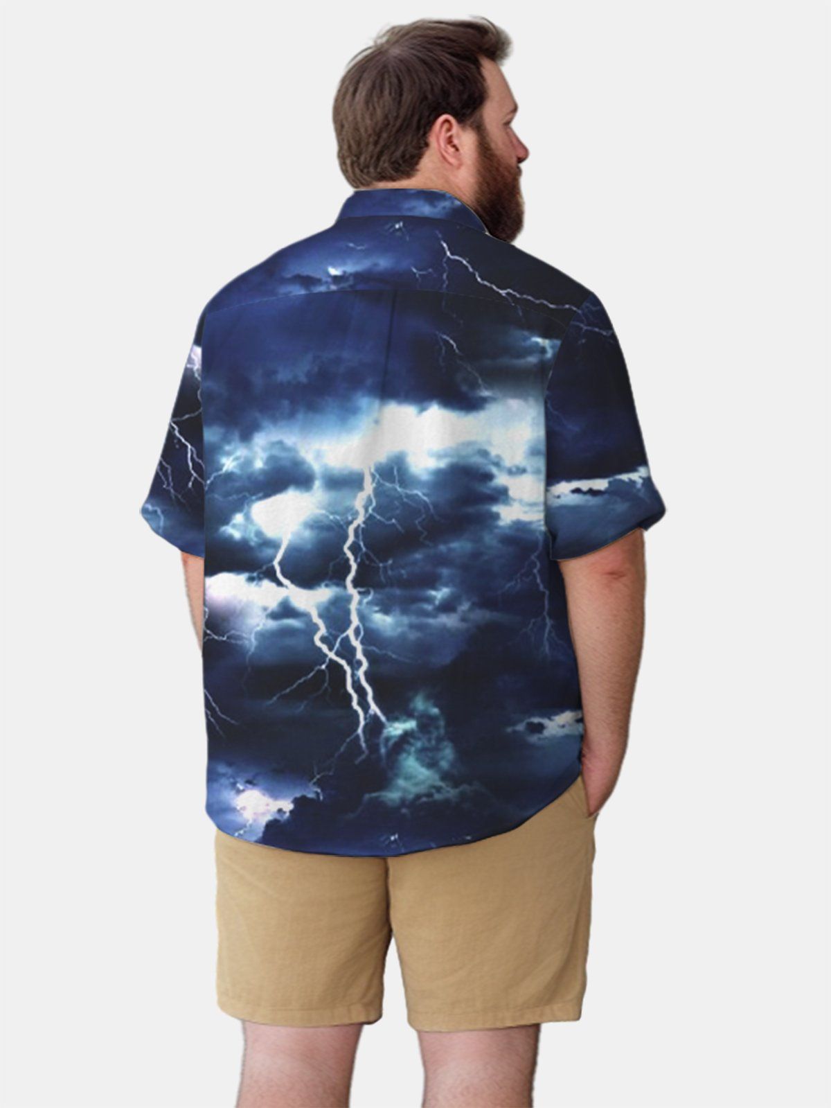 Big & Tall Hawaii Typhoon And Thunderstorm Free Seersucker Shirt
