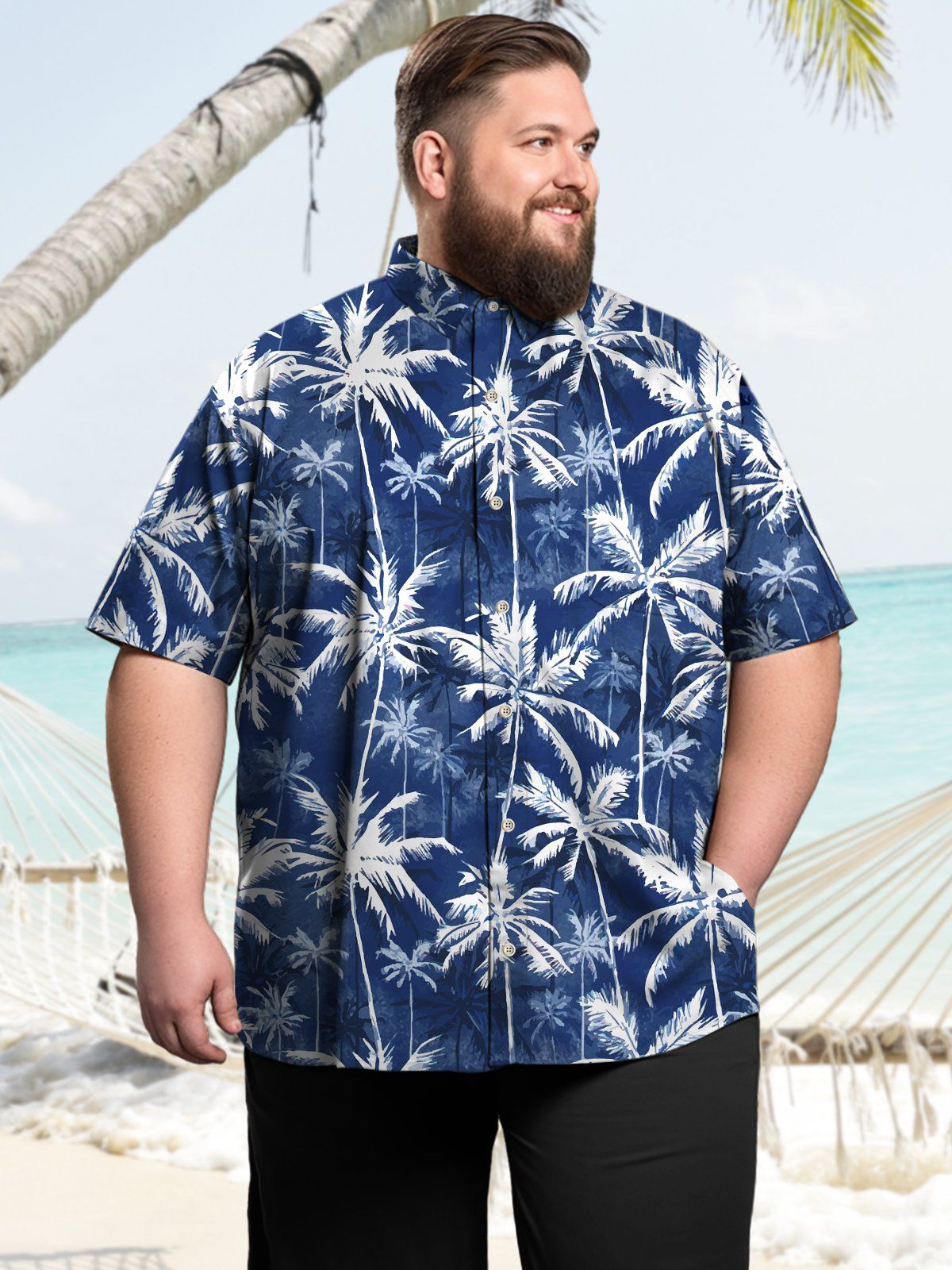 Big & Tall Hawaiian Coconut Tree Shirt Big & Tall Hawaiian Coconut Tree Shirt