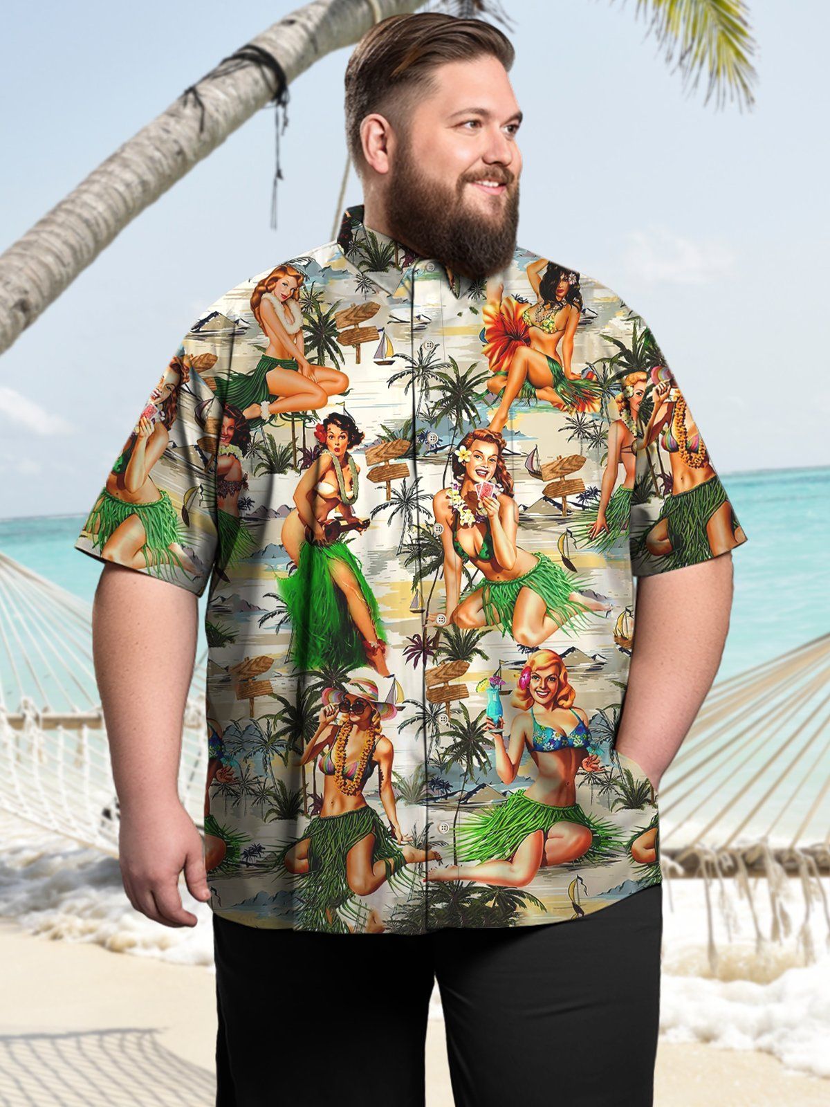 Big & Tall Hawaiian Girl Shirt Big & Tall Hawaiian Girl Shirt