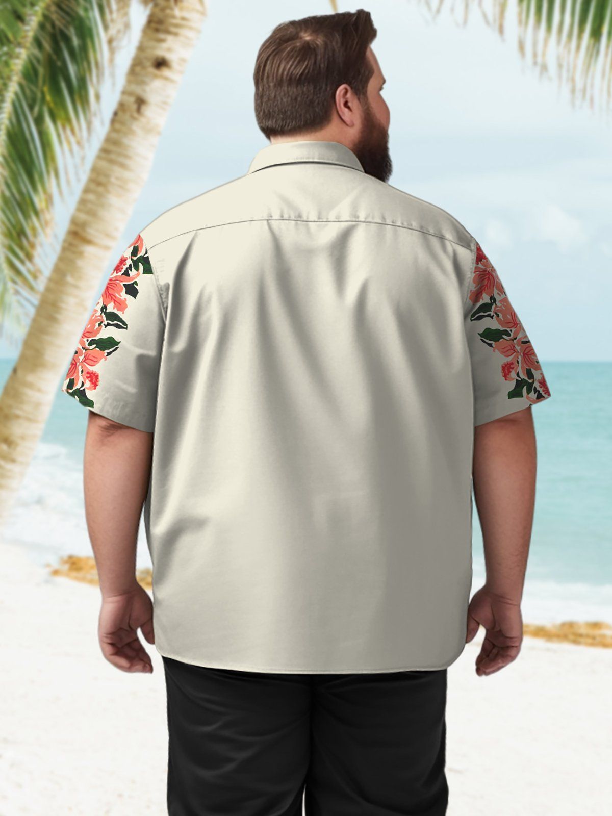 Big & Tall Hawaiian Hibiscus Flower Shirts Design 01