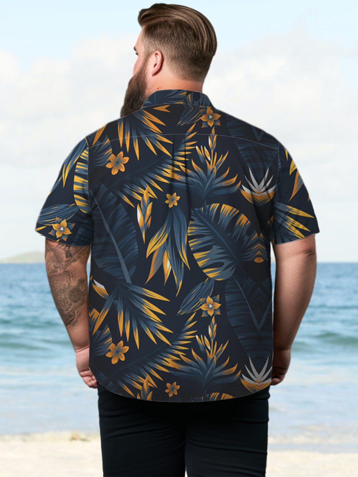 Big & Tall Hawaiian Tropical Plants Shirt