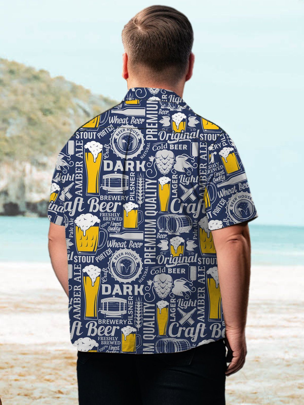 Big & Tall Men Casual Beer Festival Shirts