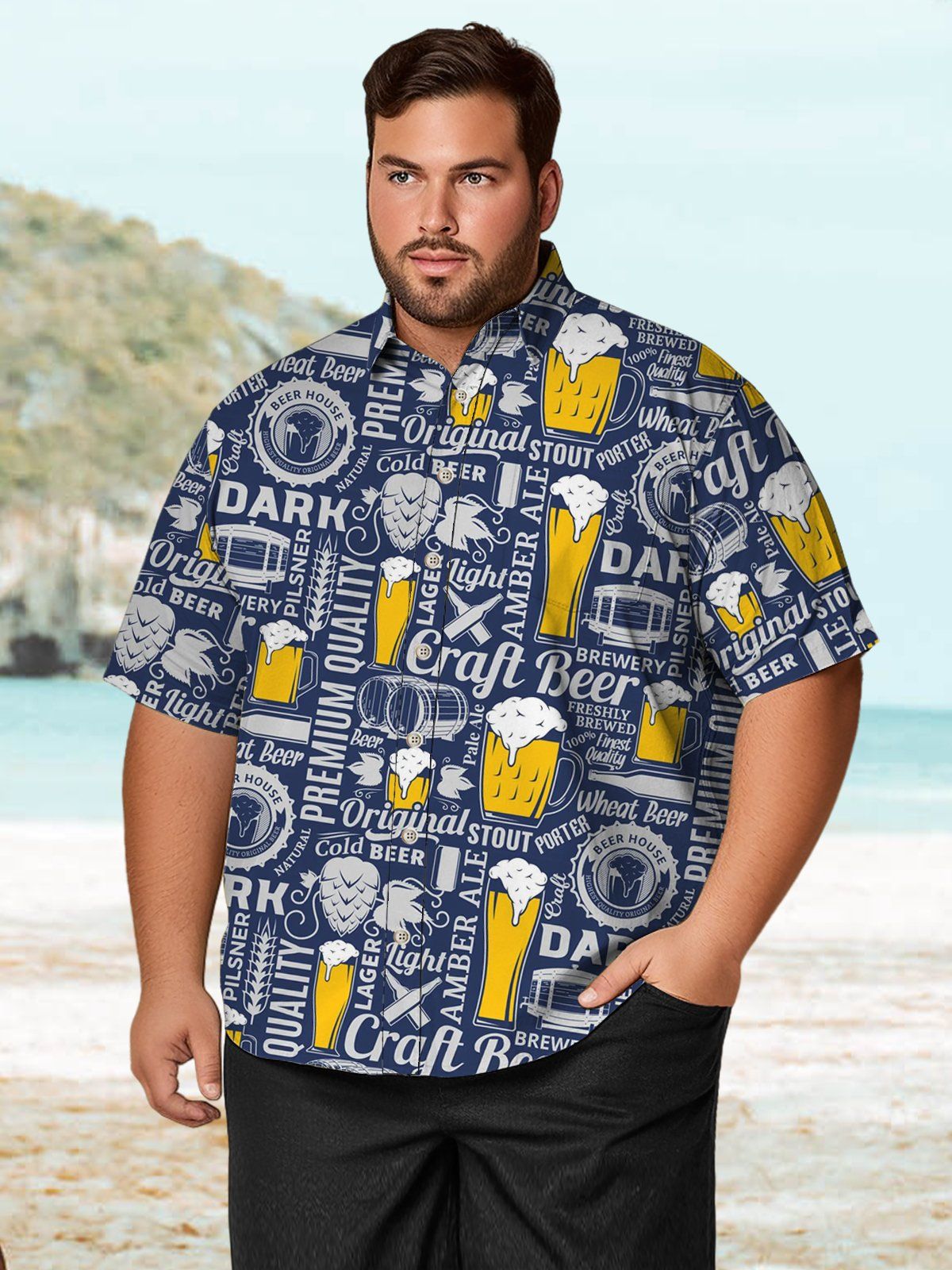 Big & Tall Men Casual Beer Festival Shirts Big & Tall Men Casual Beer Festival Shirts